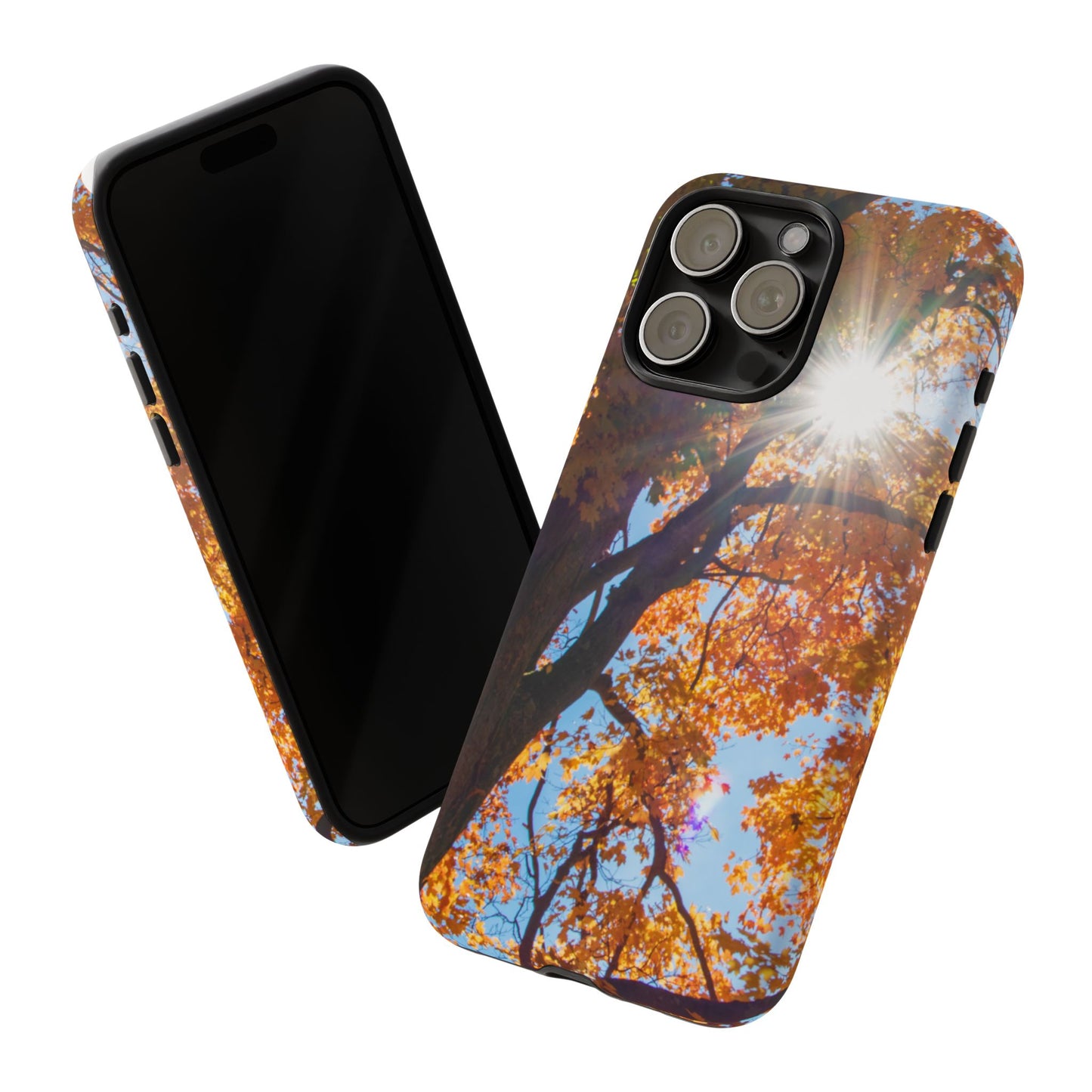 Autumn Vibes Phone Case - Nature-Inspired Tough Cases with Fall Leaves Design