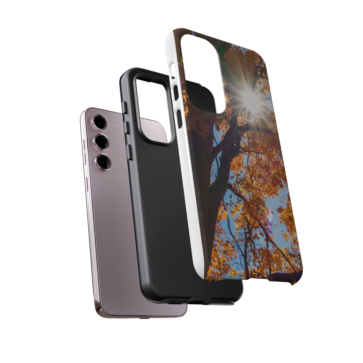 Autumn Vibes Phone Case - Nature-Inspired Tough Cases with Fall Leaves Design
