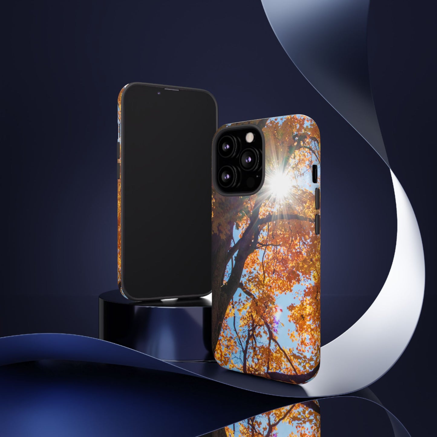 Autumn Vibes Phone Case - Nature-Inspired Tough Cases with Fall Leaves Design