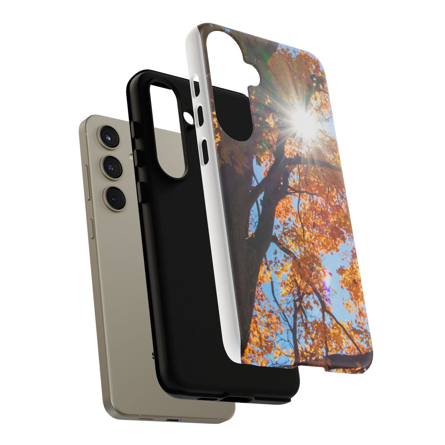 Autumn Vibes Phone Case - Nature-Inspired Tough Cases with Fall Leaves Design