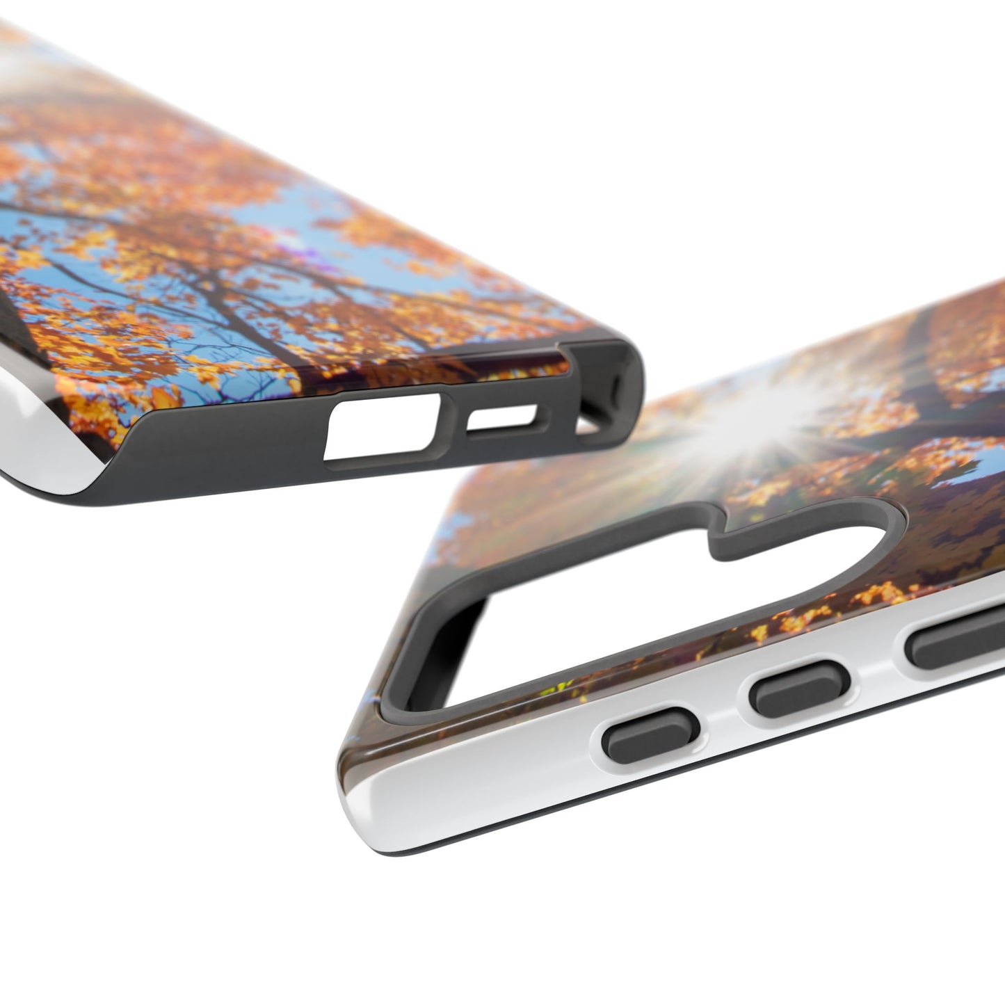 Autumn Vibes Phone Case - Nature-Inspired Tough Cases with Fall Leaves Design