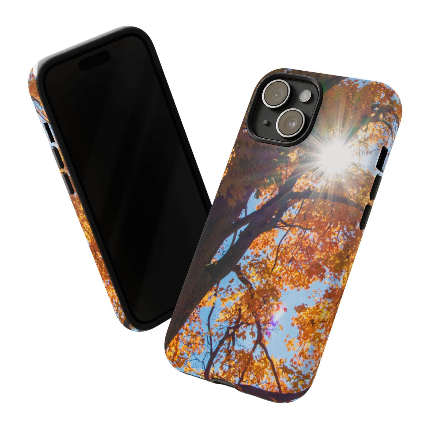 Autumn Vibes Phone Case - Nature-Inspired Tough Cases with Fall Leaves Design