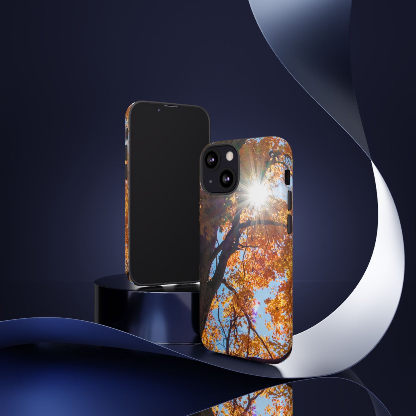 Autumn Vibes Phone Case - Nature-Inspired Tough Cases with Fall Leaves Design