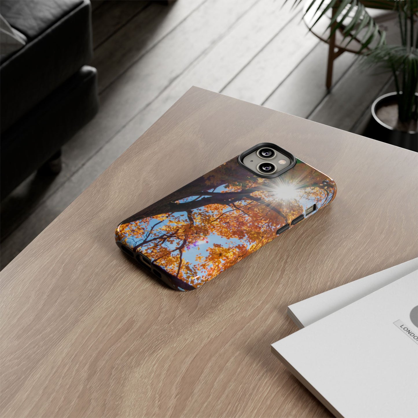 Autumn Vibes Phone Case - Nature-Inspired Tough Cases with Fall Leaves Design