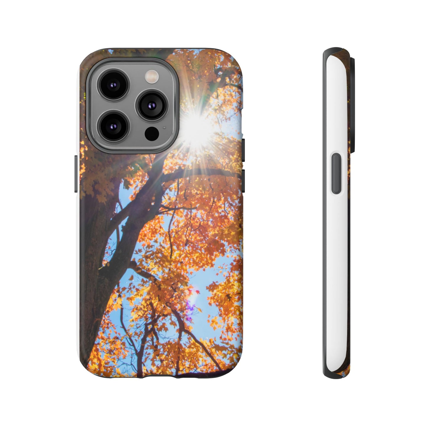 Autumn Vibes Phone Case - Nature-Inspired Tough Cases with Fall Leaves Design