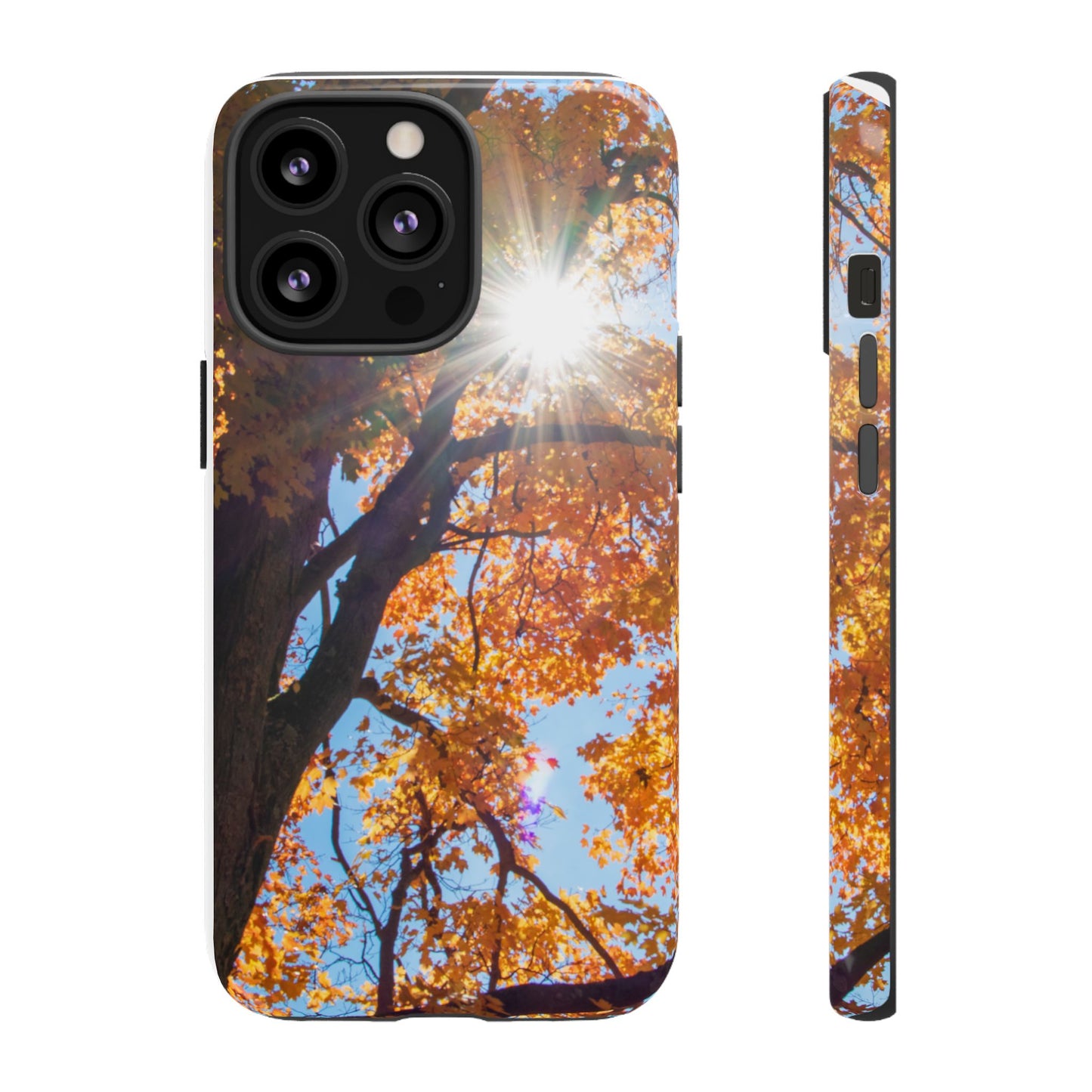 Autumn Vibes Phone Case - Nature-Inspired Tough Cases with Fall Leaves Design