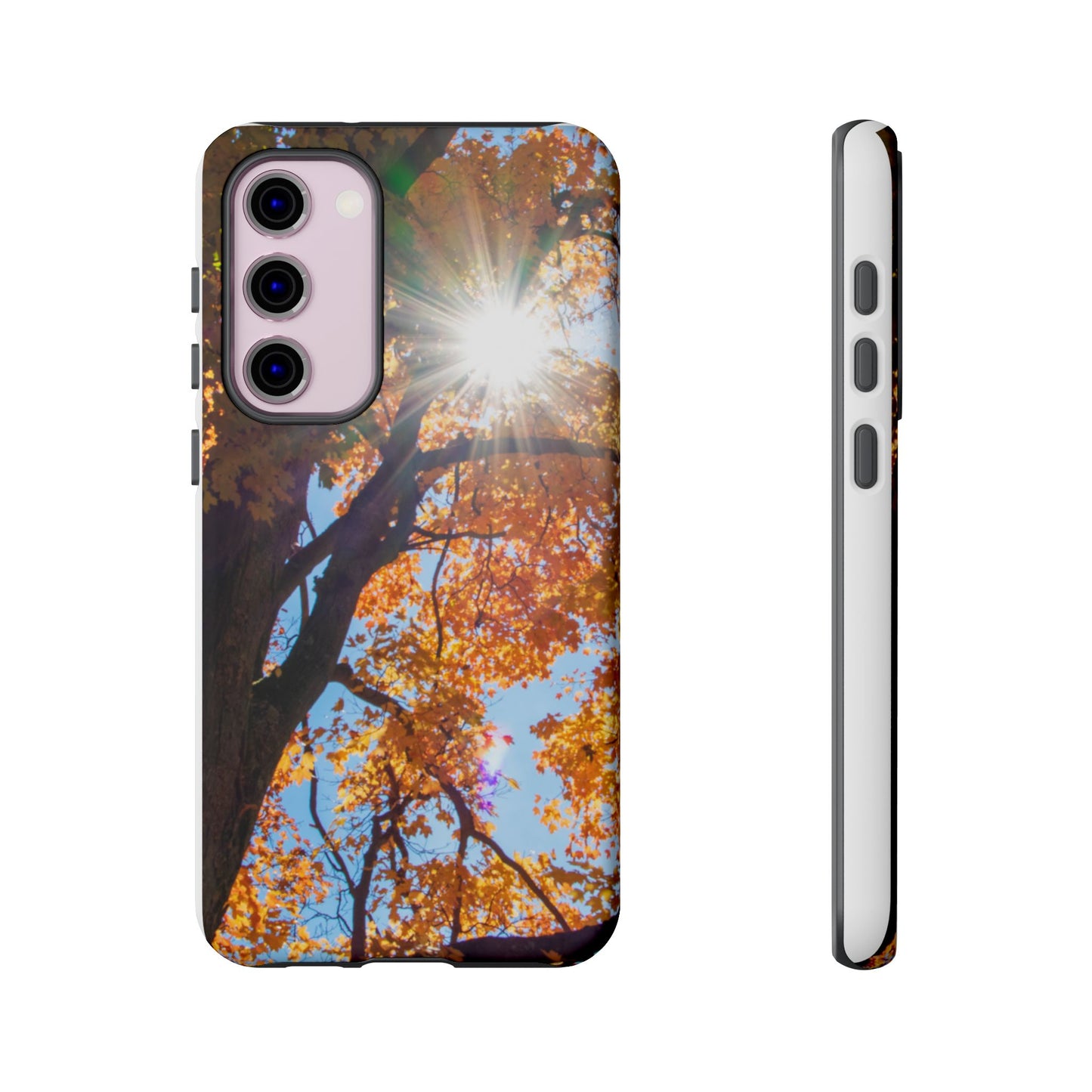 Autumn Vibes Phone Case - Nature-Inspired Tough Cases with Fall Leaves Design