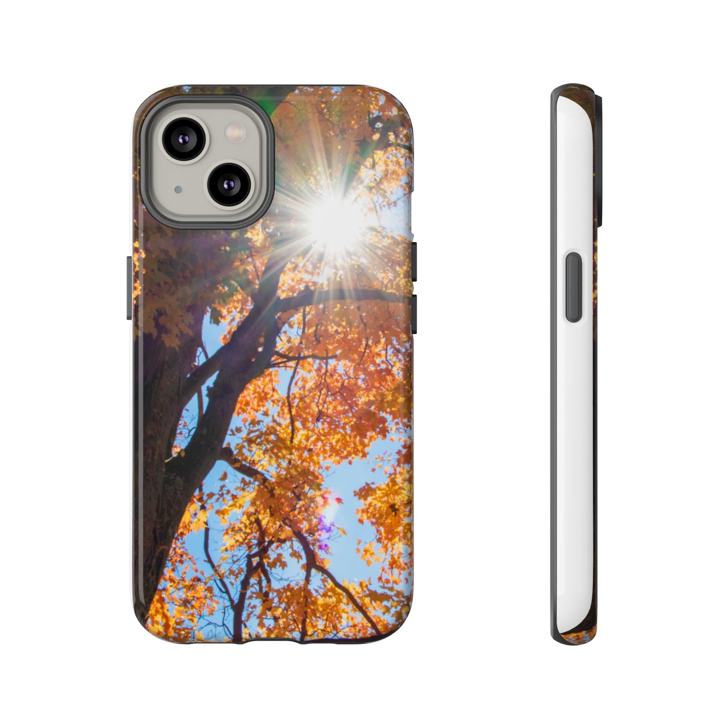 Autumn Vibes Phone Case - Nature-Inspired Tough Cases with Fall Leaves Design