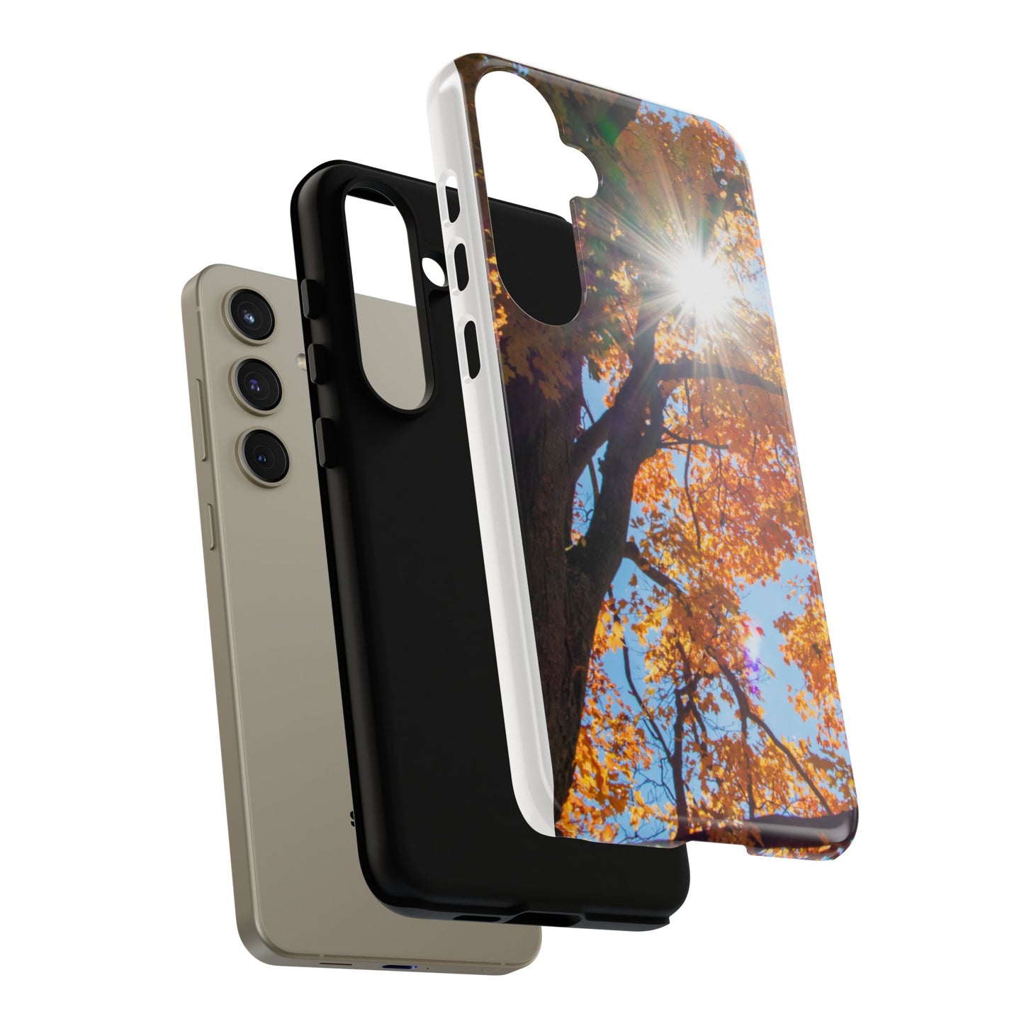 Autumn Vibes Phone Case - Nature-Inspired Tough Cases with Fall Leaves Design