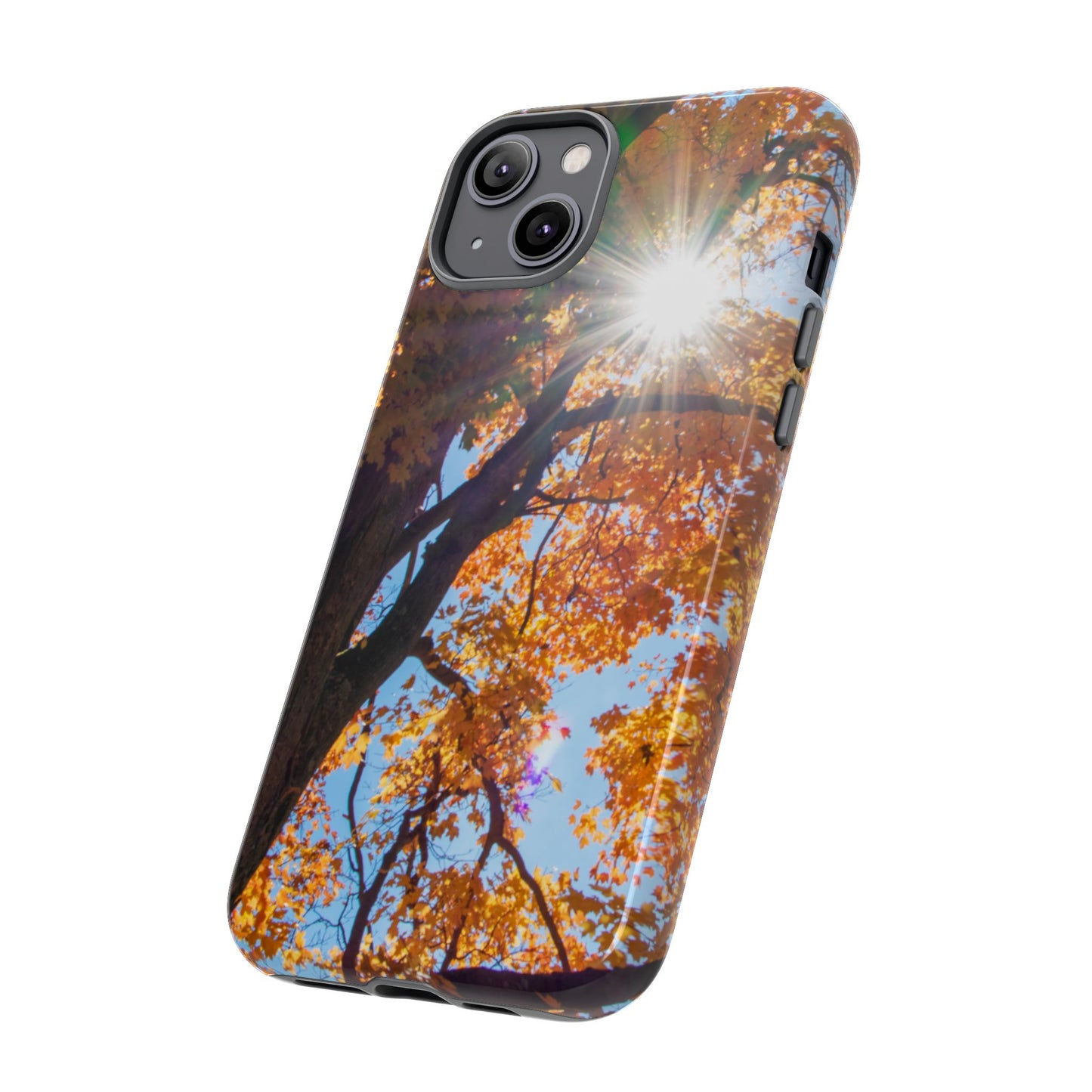 Autumn Vibes Phone Case - Nature-Inspired Tough Cases with Fall Leaves Design