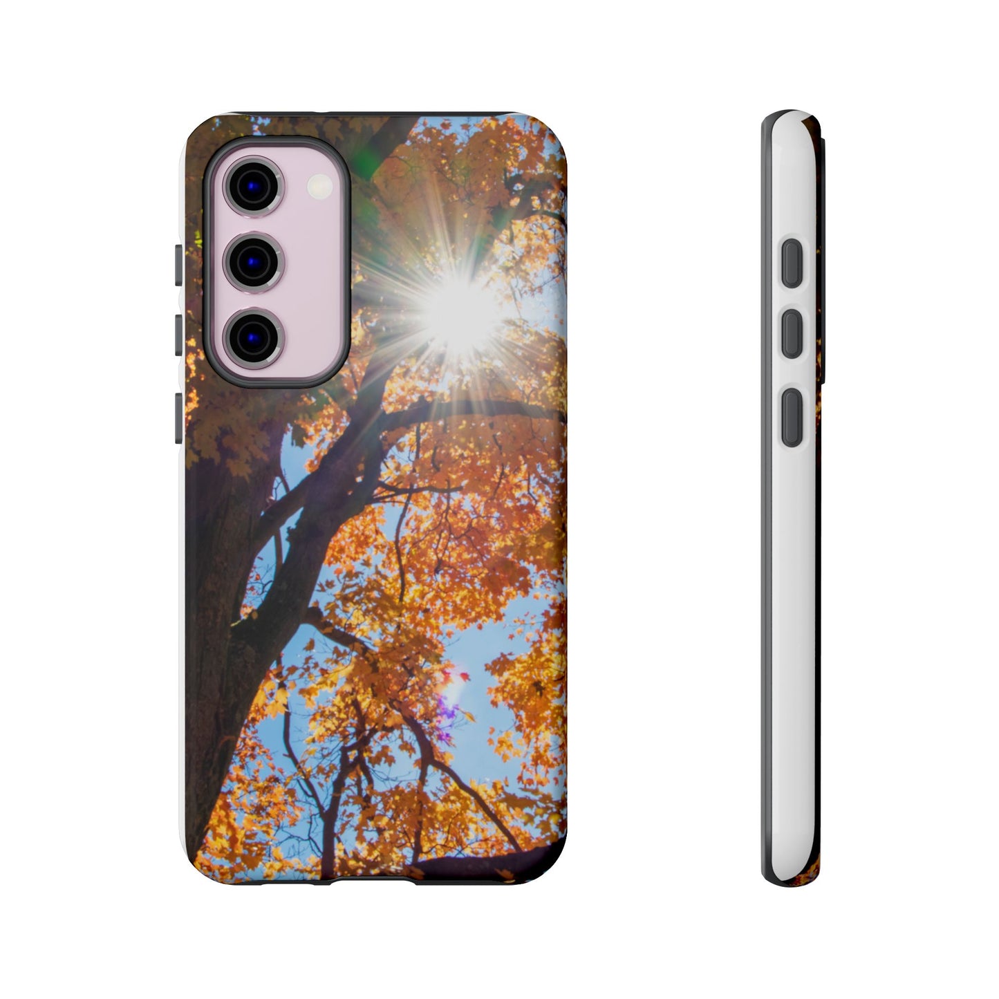 Autumn Vibes Phone Case - Nature-Inspired Tough Cases with Fall Leaves Design