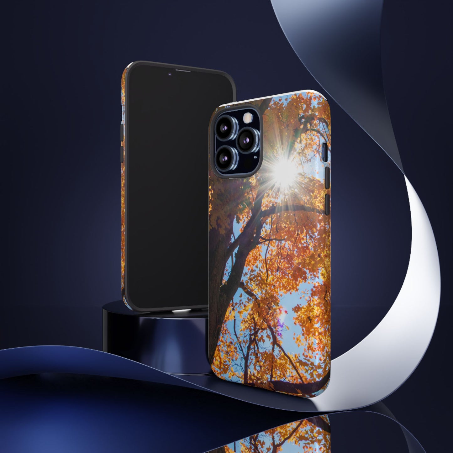 Autumn Vibes Phone Case - Nature-Inspired Tough Cases with Fall Leaves Design