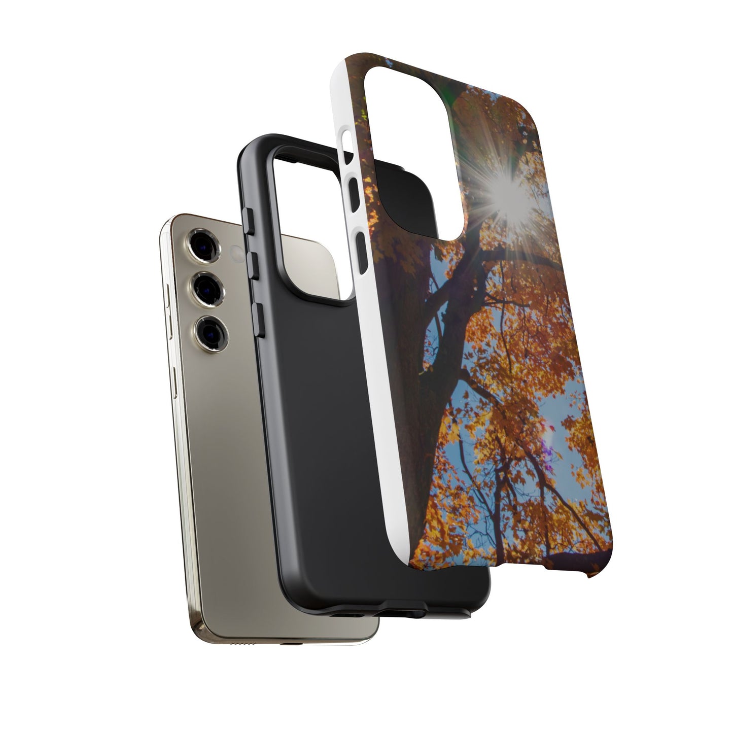 Autumn Vibes Phone Case - Nature-Inspired Tough Cases with Fall Leaves Design
