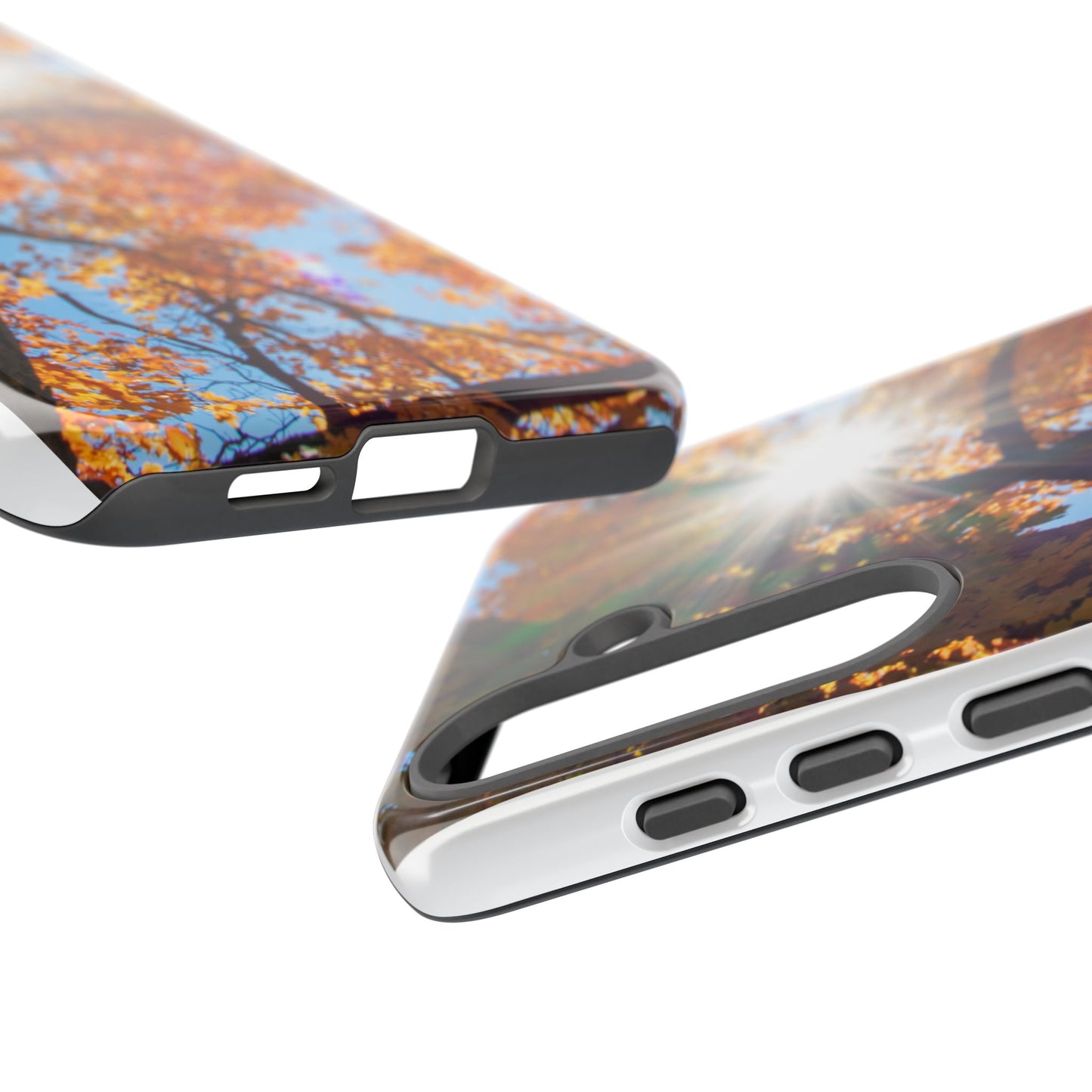 Autumn Vibes Phone Case - Nature-Inspired Tough Cases with Fall Leaves Design