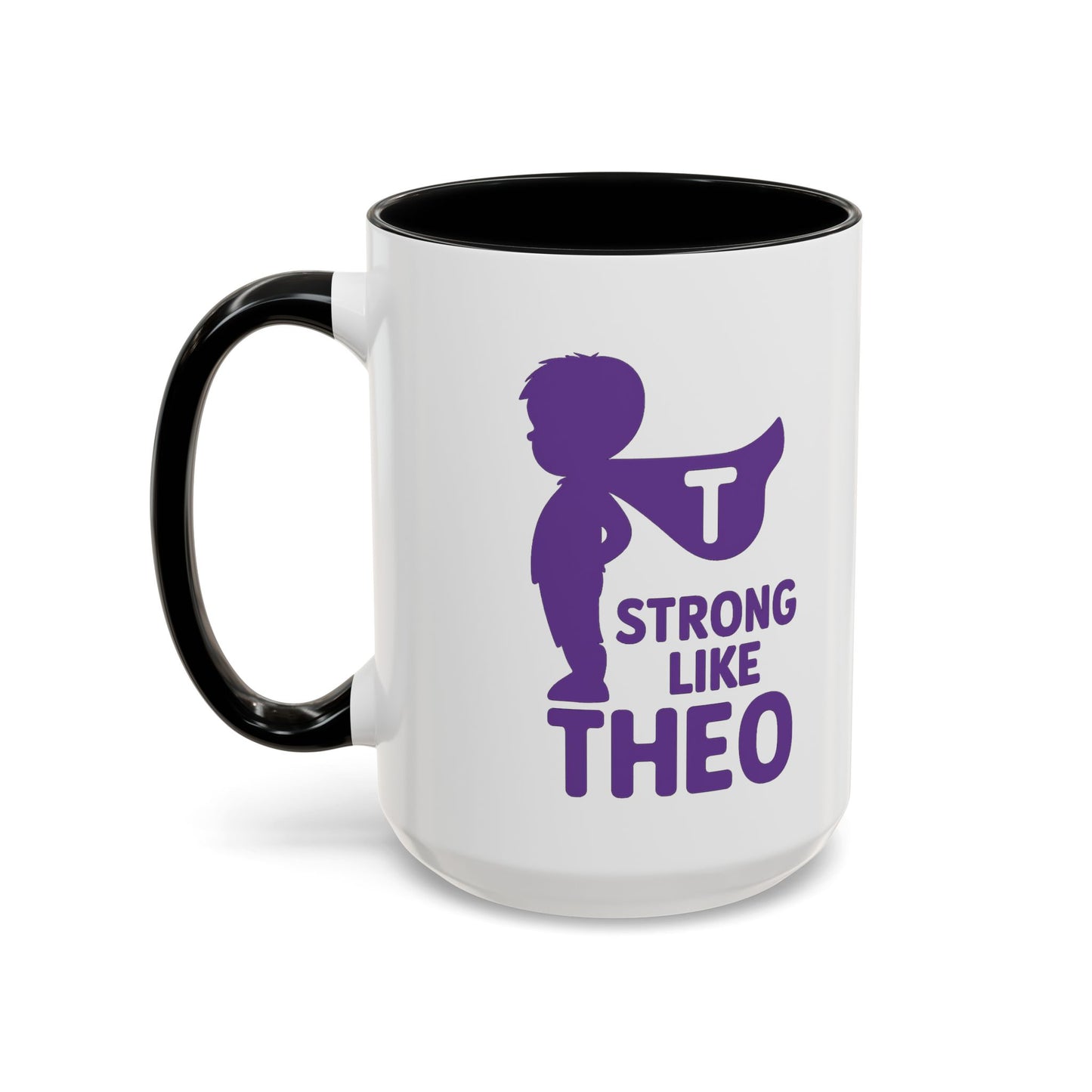 "Strong Like Theo" Coffee Mug- Caped Silhouette Edition