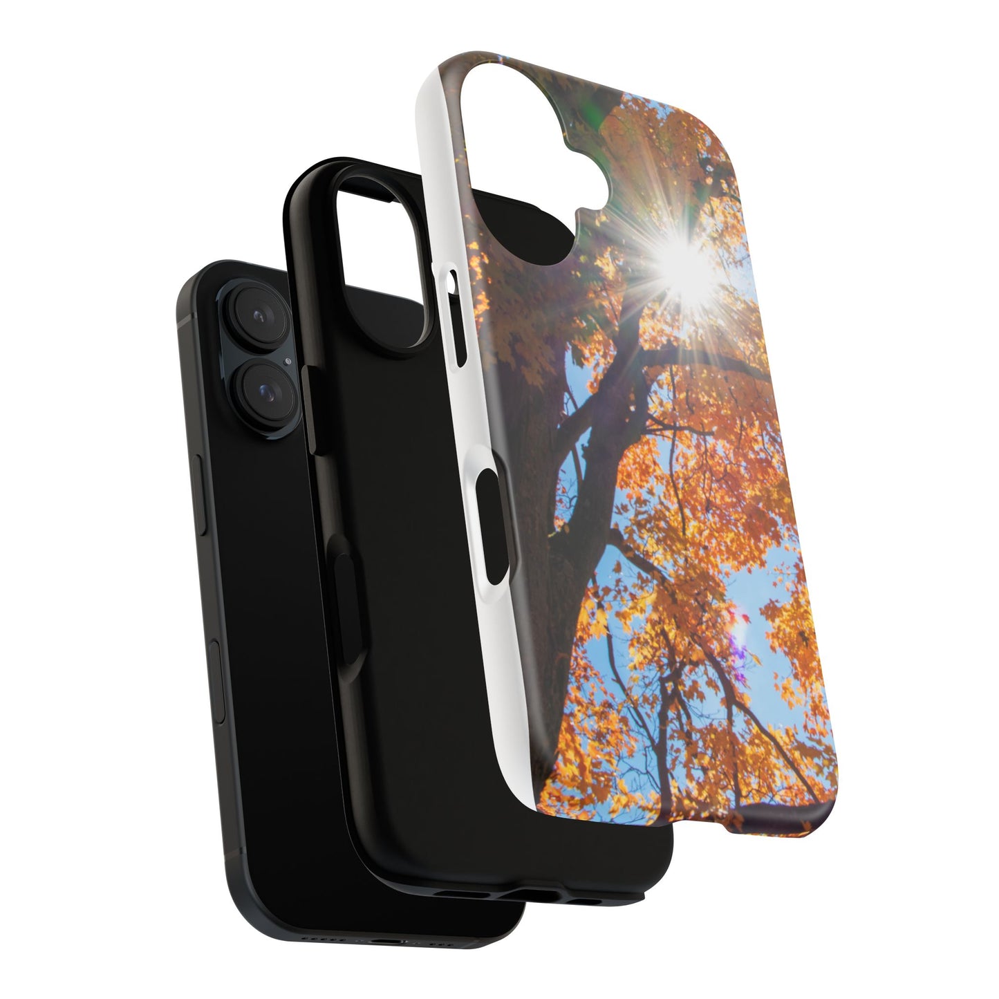 Autumn Vibes Phone Case - Nature-Inspired Tough Cases with Fall Leaves Design