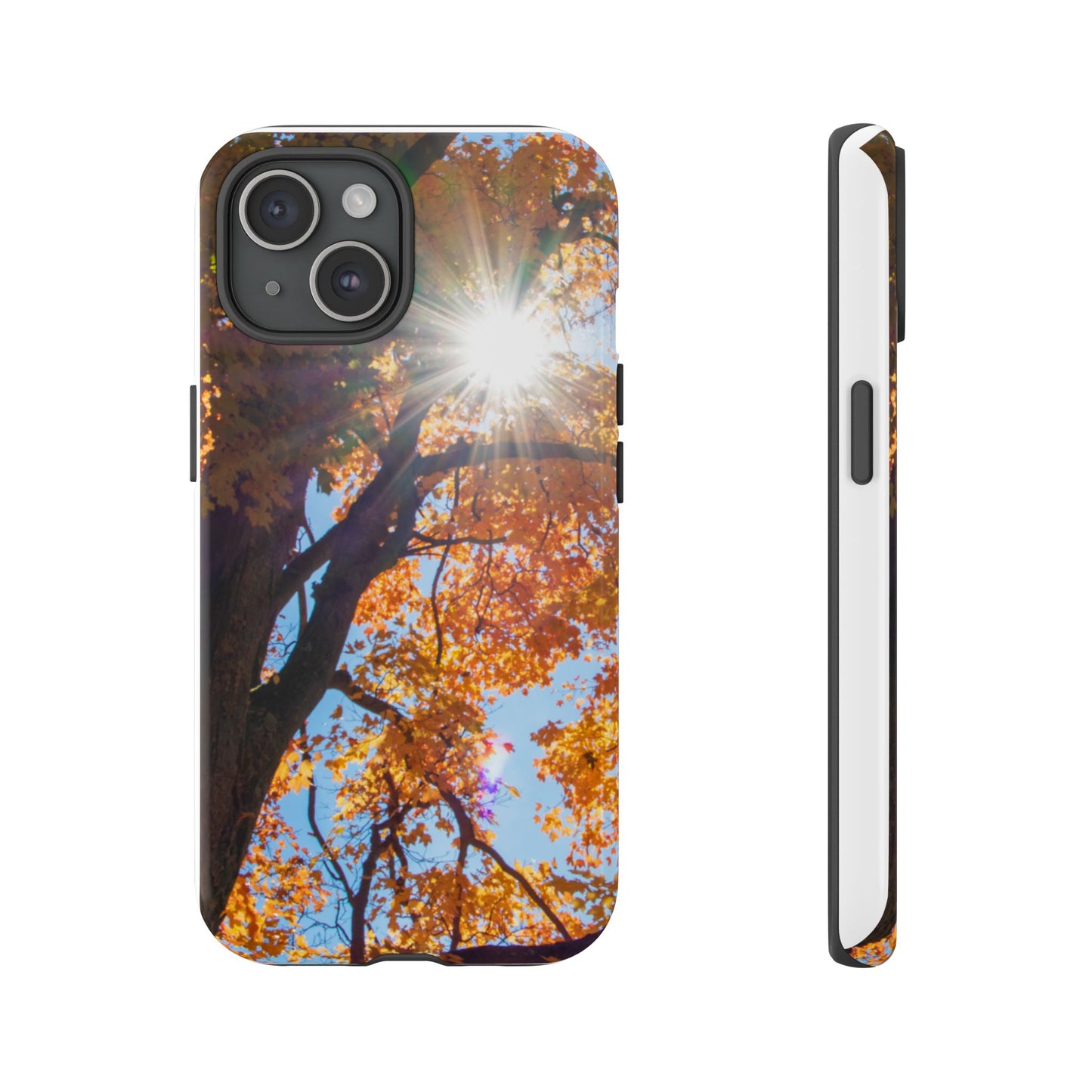 Autumn Vibes Phone Case - Nature-Inspired Tough Cases with Fall Leaves Design