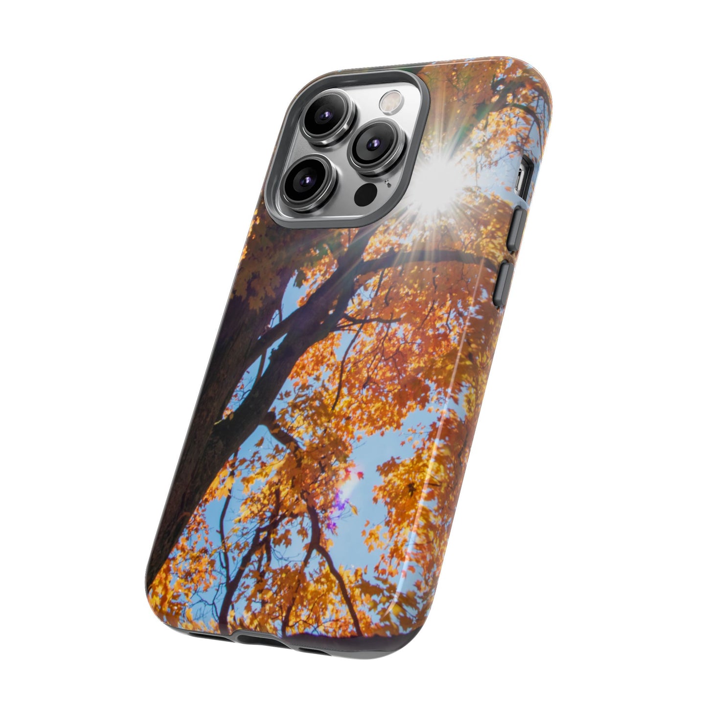 Autumn Vibes Phone Case - Nature-Inspired Tough Cases with Fall Leaves Design