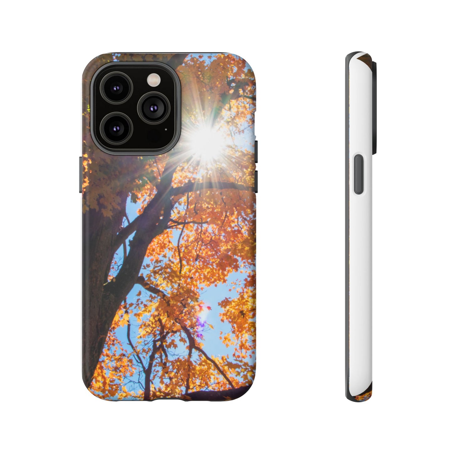 Autumn Vibes Phone Case - Nature-Inspired Tough Cases with Fall Leaves Design