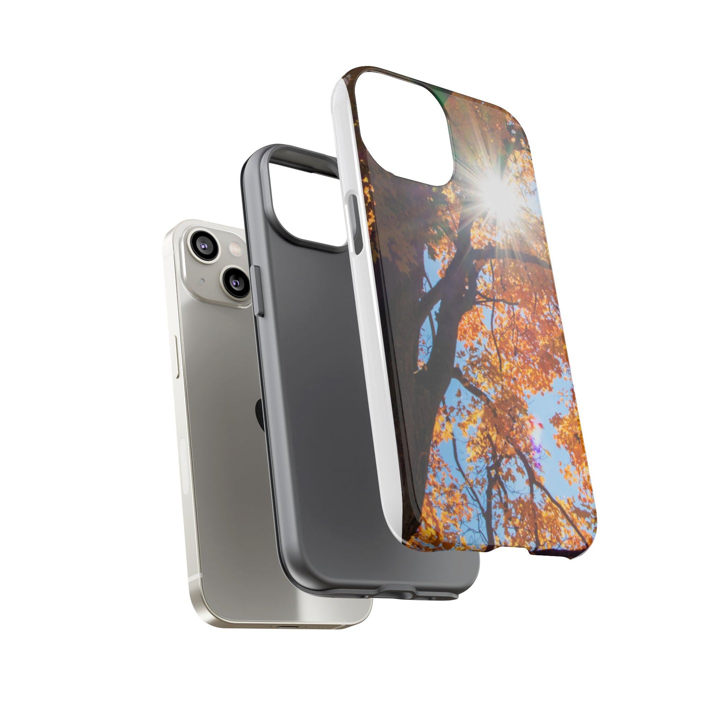 Autumn Vibes Phone Case - Nature-Inspired Tough Cases with Fall Leaves Design