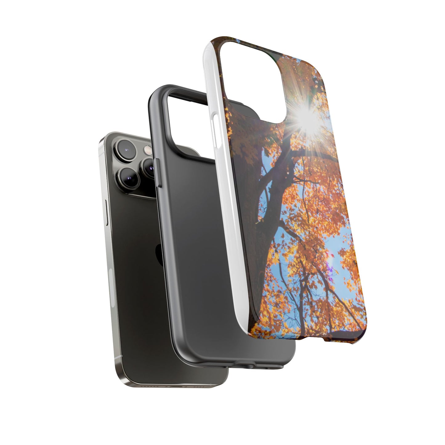 Autumn Vibes Phone Case - Nature-Inspired Tough Cases with Fall Leaves Design