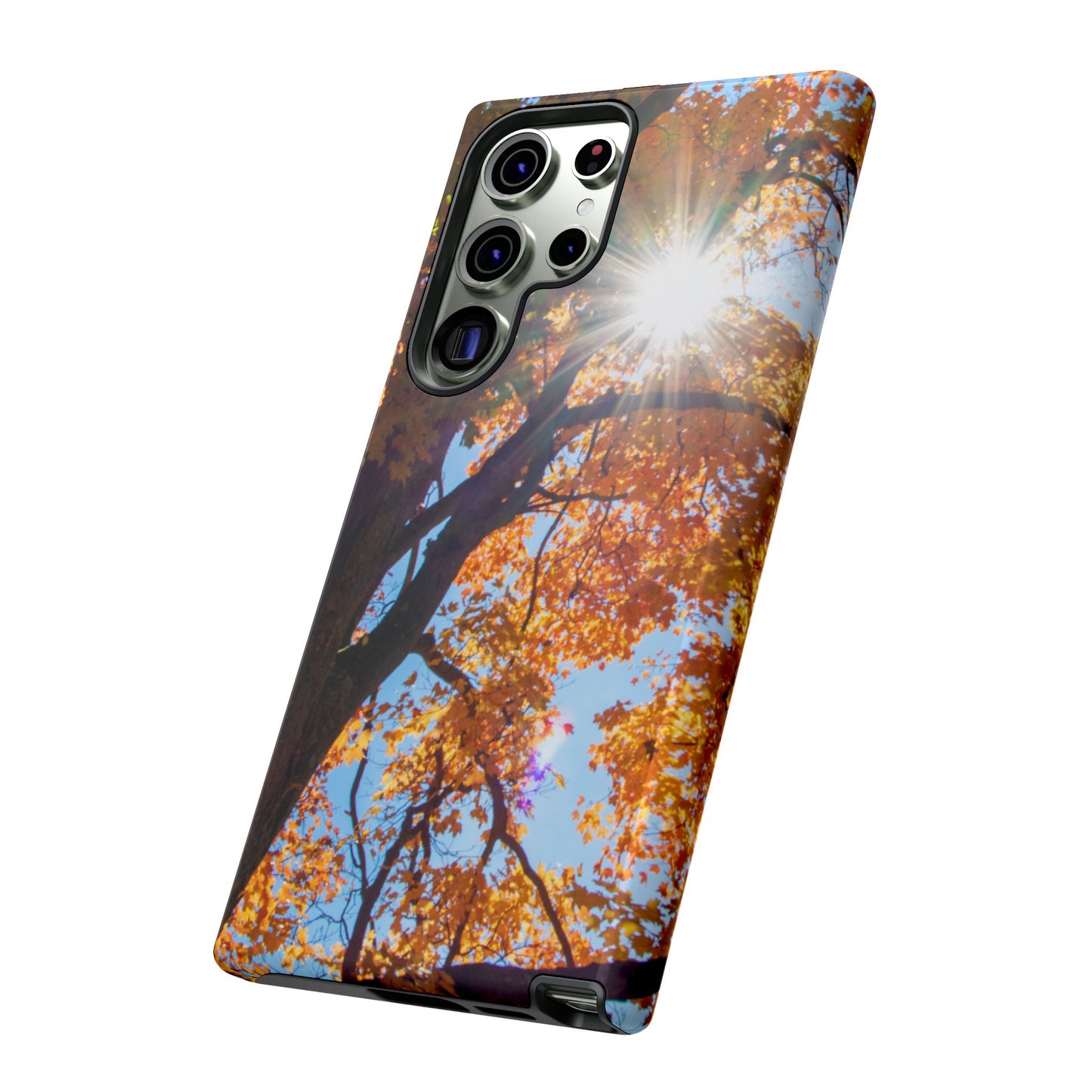 Autumn Vibes Phone Case - Nature-Inspired Tough Cases with Fall Leaves Design
