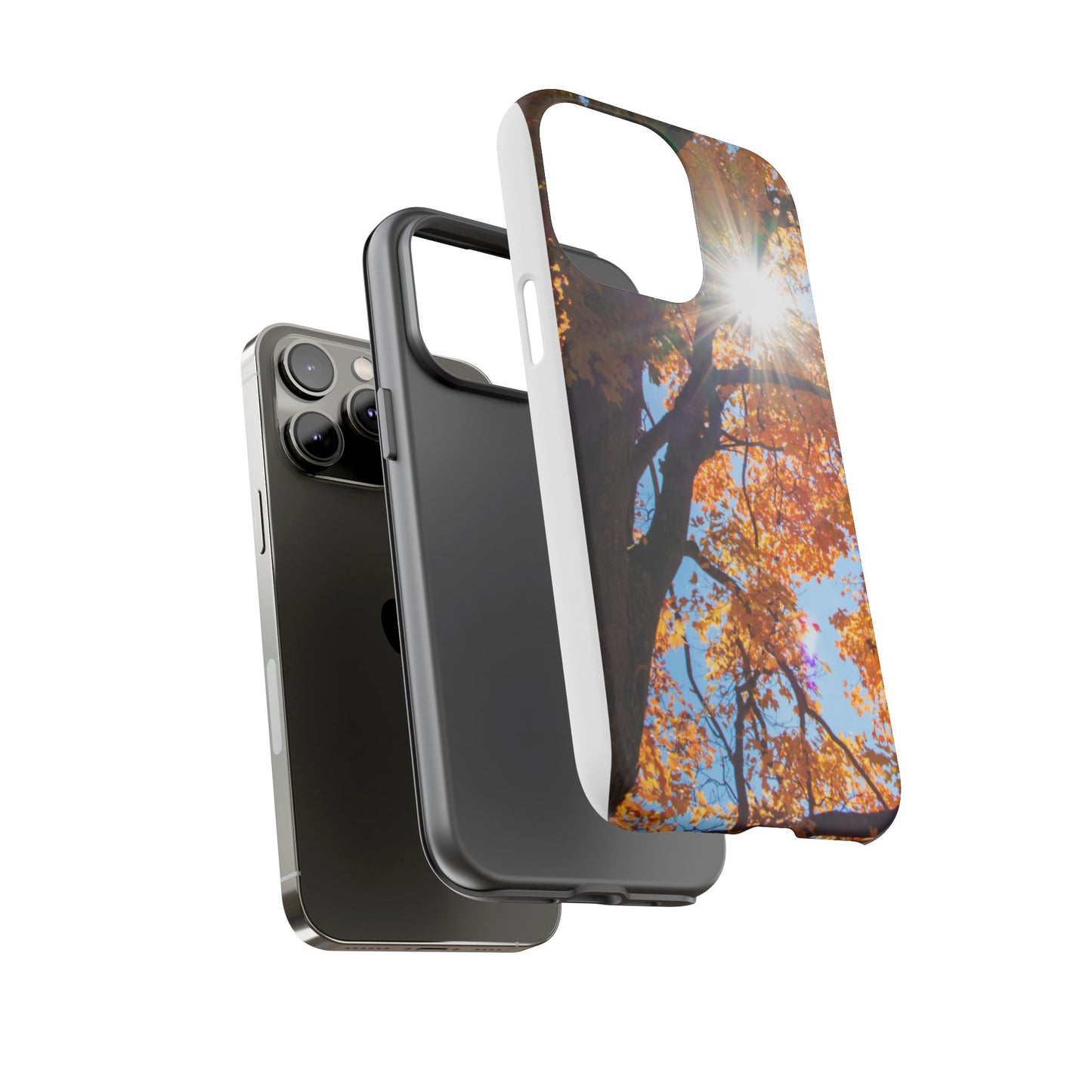 Autumn Vibes Phone Case - Nature-Inspired Tough Cases with Fall Leaves Design