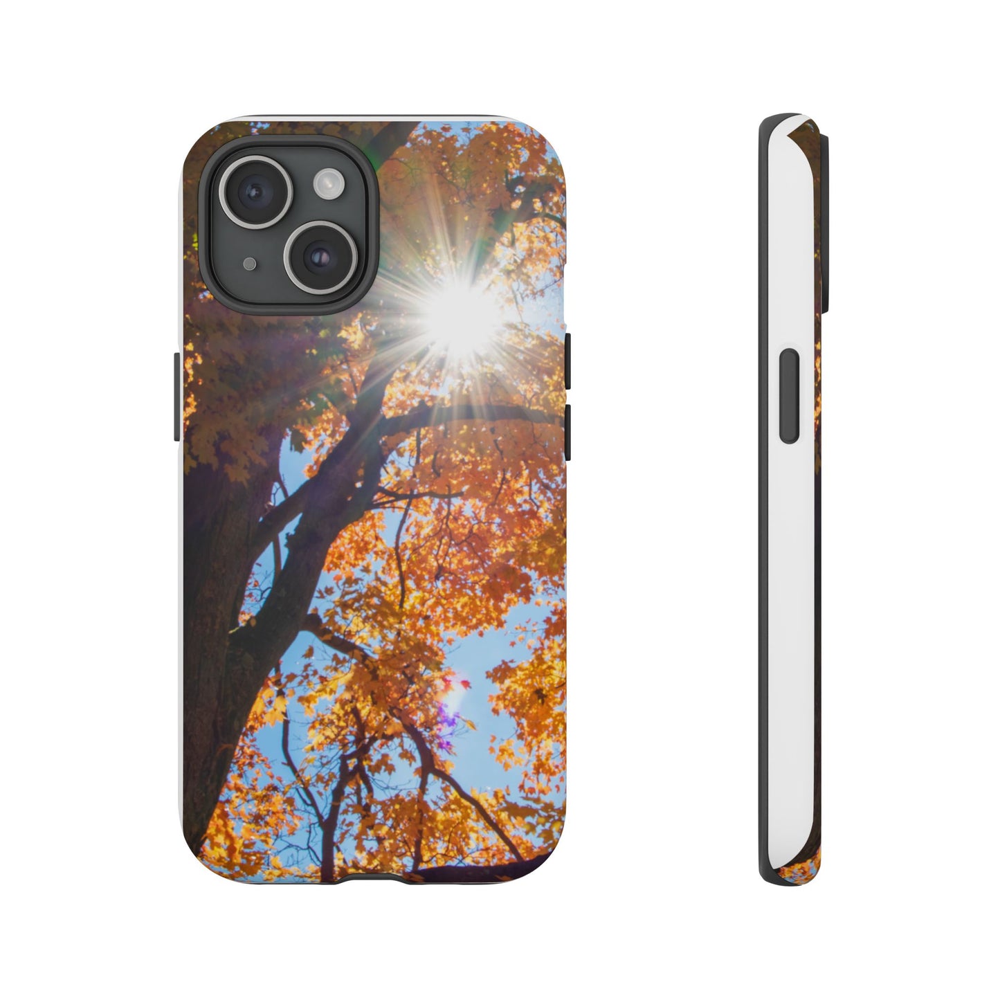 Autumn Vibes Phone Case - Nature-Inspired Tough Cases with Fall Leaves Design