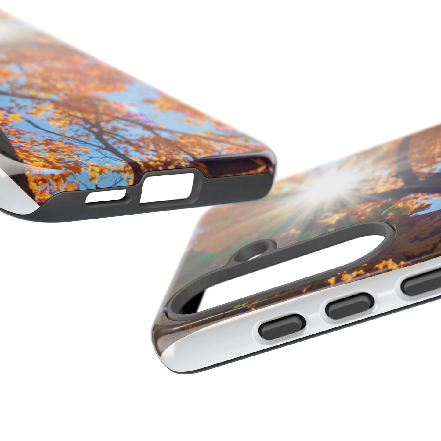 Autumn Vibes Phone Case - Nature-Inspired Tough Cases with Fall Leaves Design