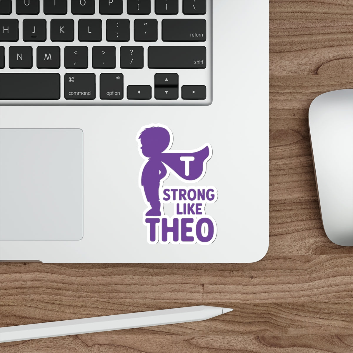 Strong Like Theo Die-Cut Stickers-Silhouette Cape- TBI Recovery Support