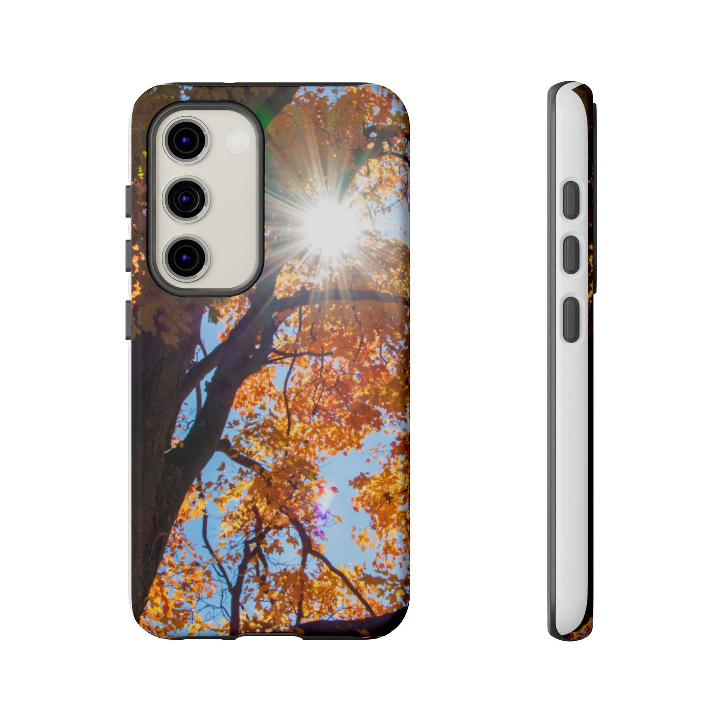 Autumn Vibes Phone Case - Nature-Inspired Tough Cases with Fall Leaves Design