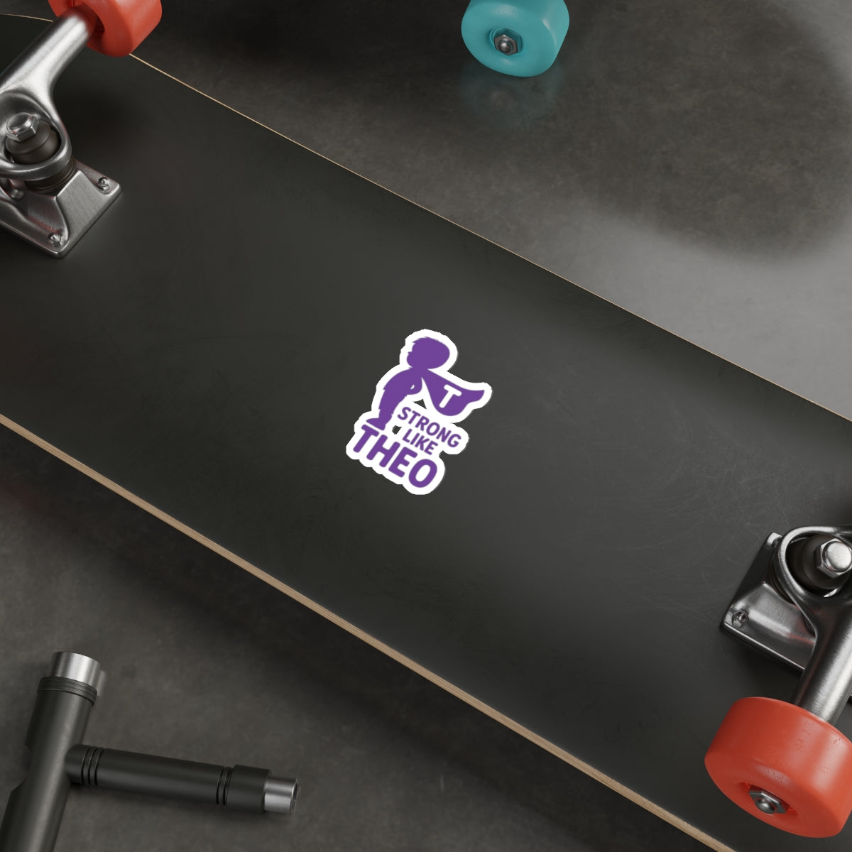 Strong Like Theo Die-Cut Stickers-Silhouette Cape- TBI Recovery Support