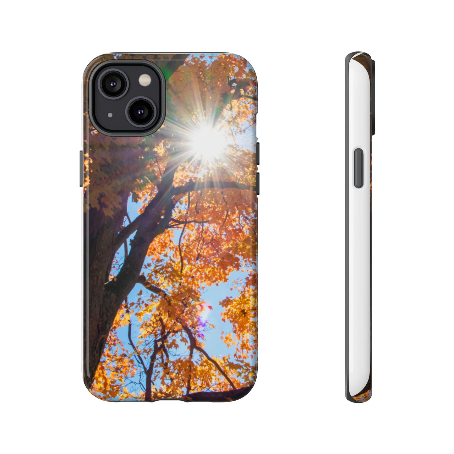 Autumn Vibes Phone Case - Nature-Inspired Tough Cases with Fall Leaves Design