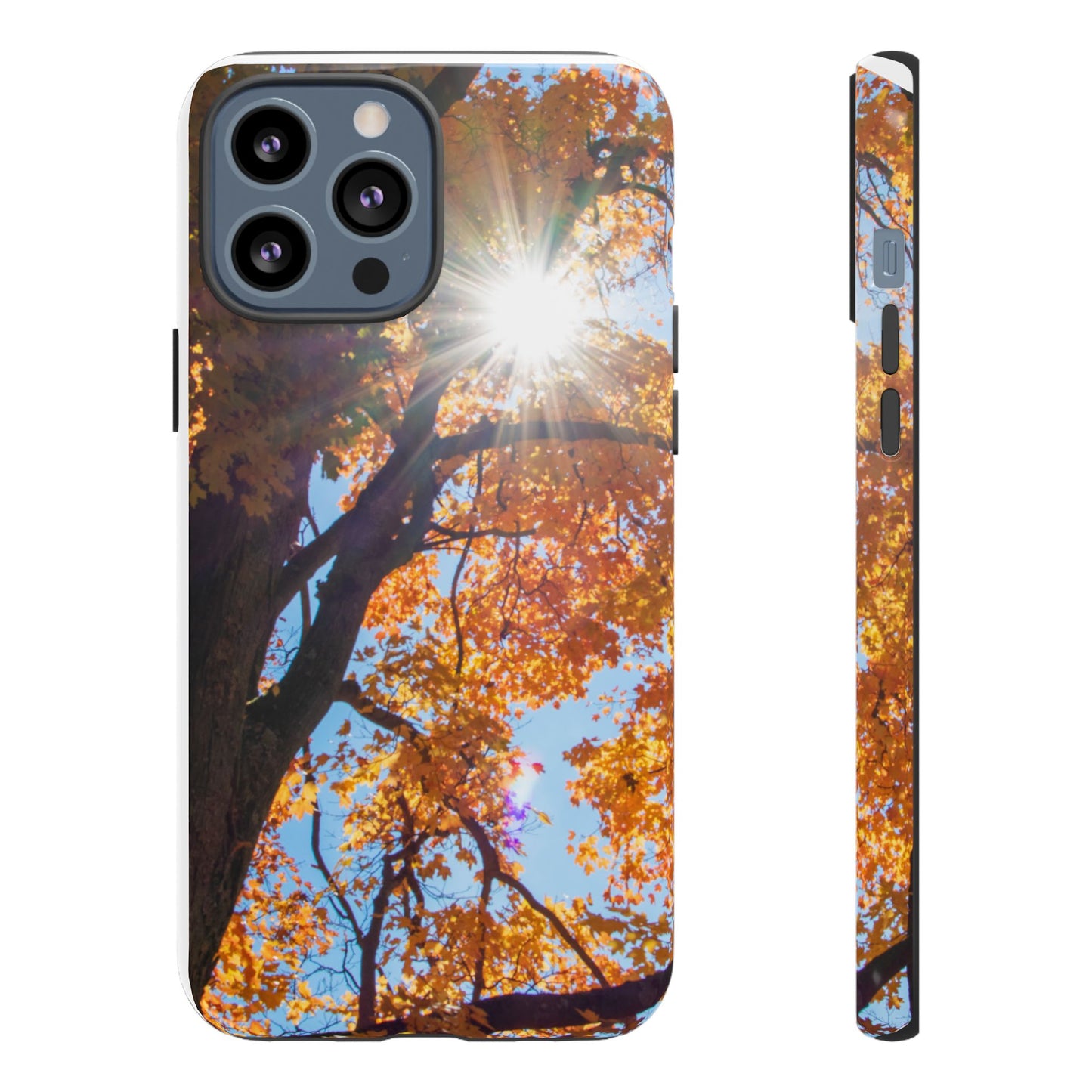 Autumn Vibes Phone Case - Nature-Inspired Tough Cases with Fall Leaves Design