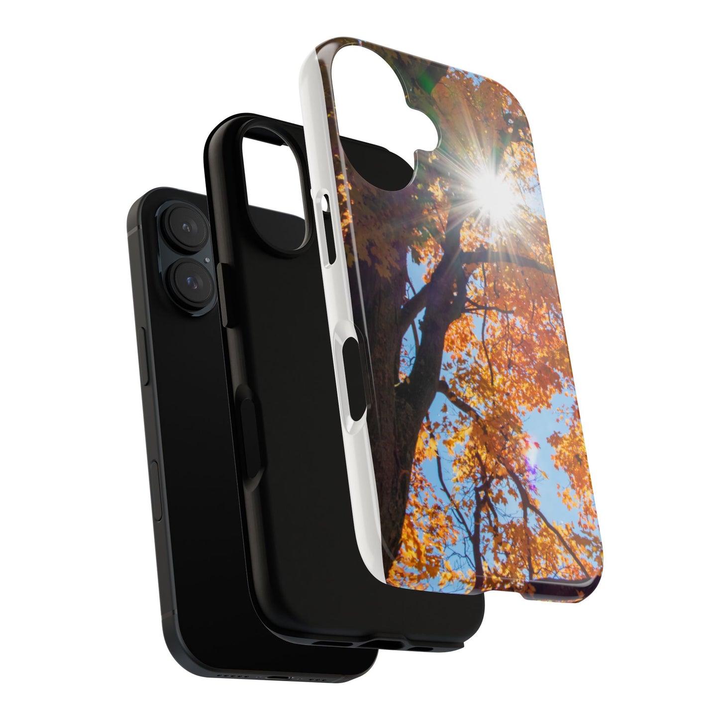 Autumn Vibes Phone Case - Nature-Inspired Tough Cases with Fall Leaves Design