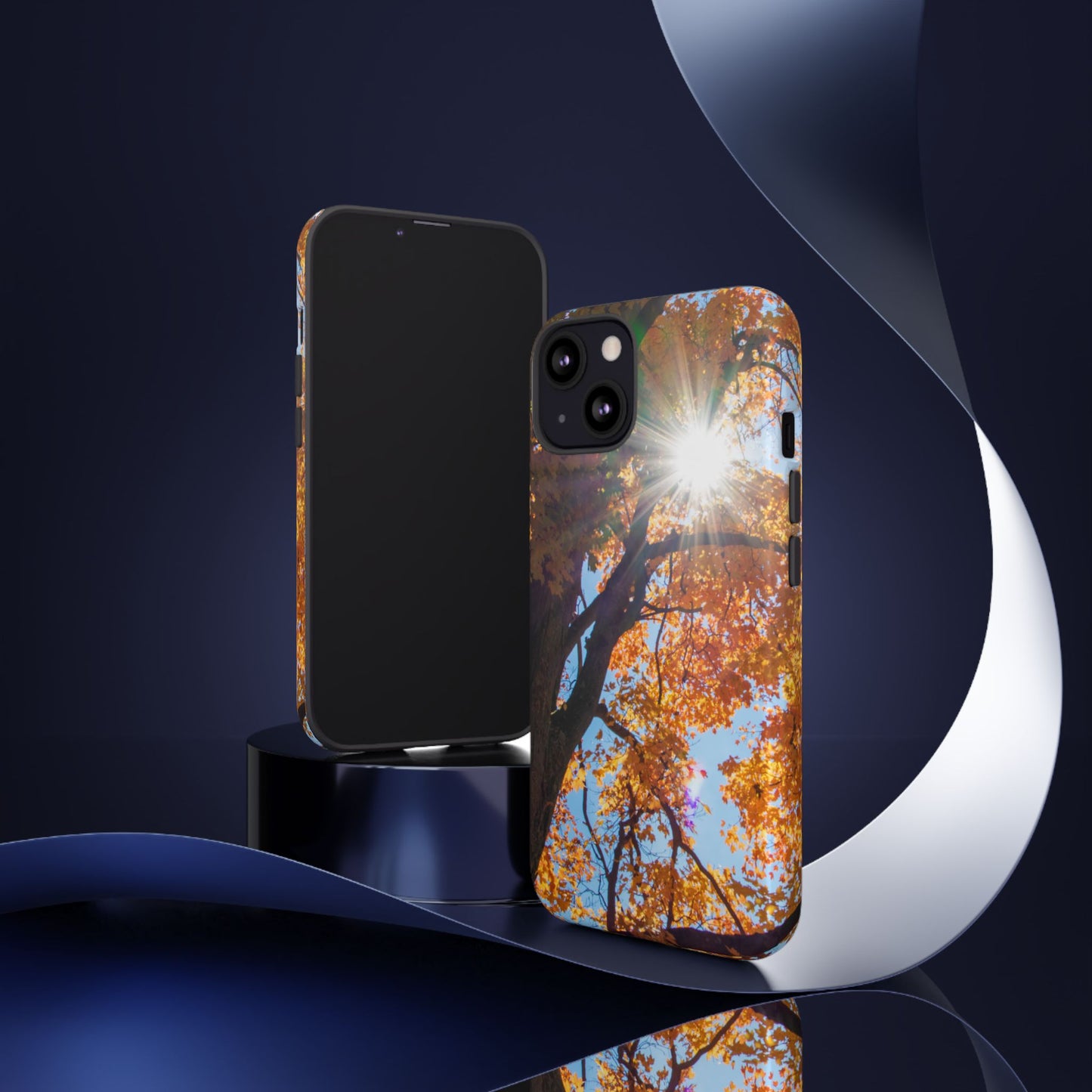 Autumn Vibes Phone Case - Nature-Inspired Tough Cases with Fall Leaves Design