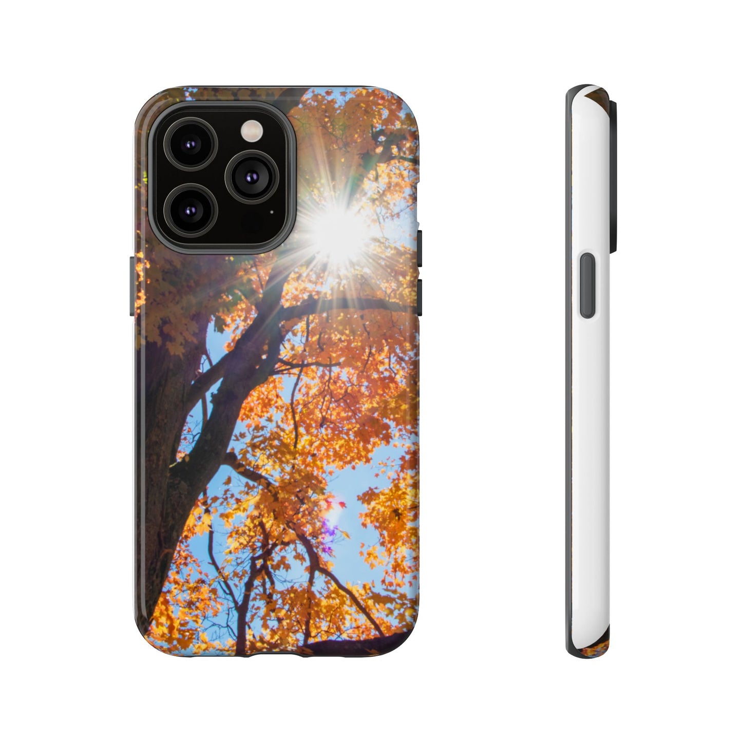Autumn Vibes Phone Case - Nature-Inspired Tough Cases with Fall Leaves Design