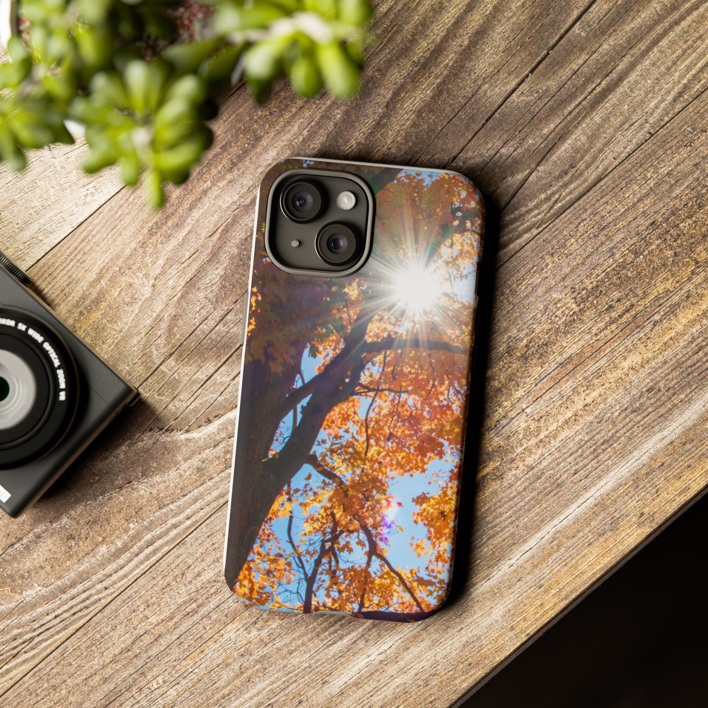 Autumn Vibes Phone Case - Nature-Inspired Tough Cases with Fall Leaves Design