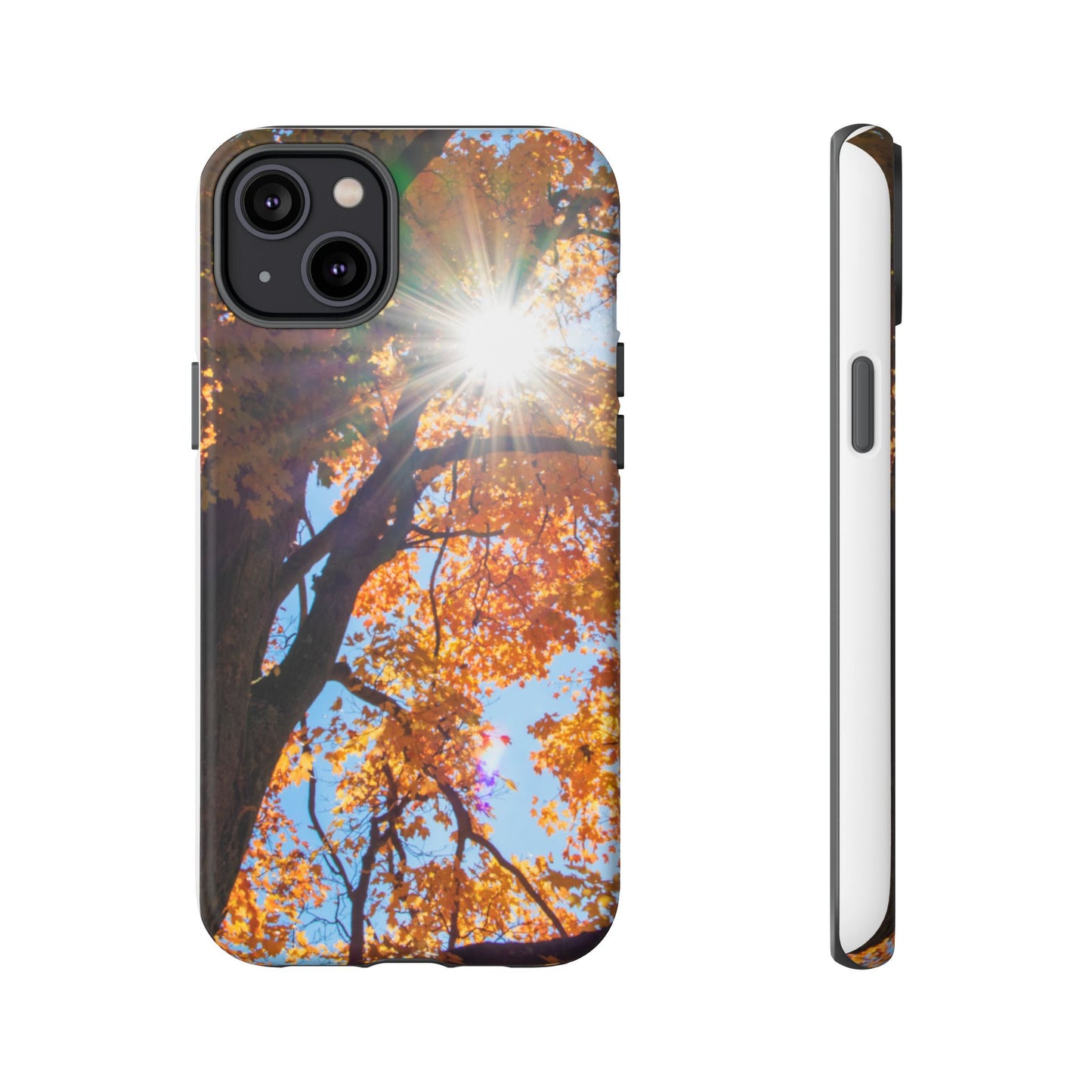 Autumn Vibes Phone Case - Nature-Inspired Tough Cases with Fall Leaves Design