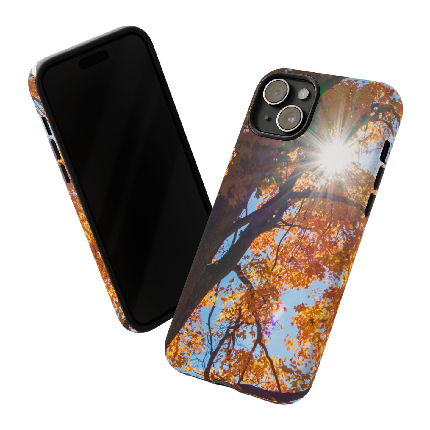 Autumn Vibes Phone Case - Nature-Inspired Tough Cases with Fall Leaves Design
