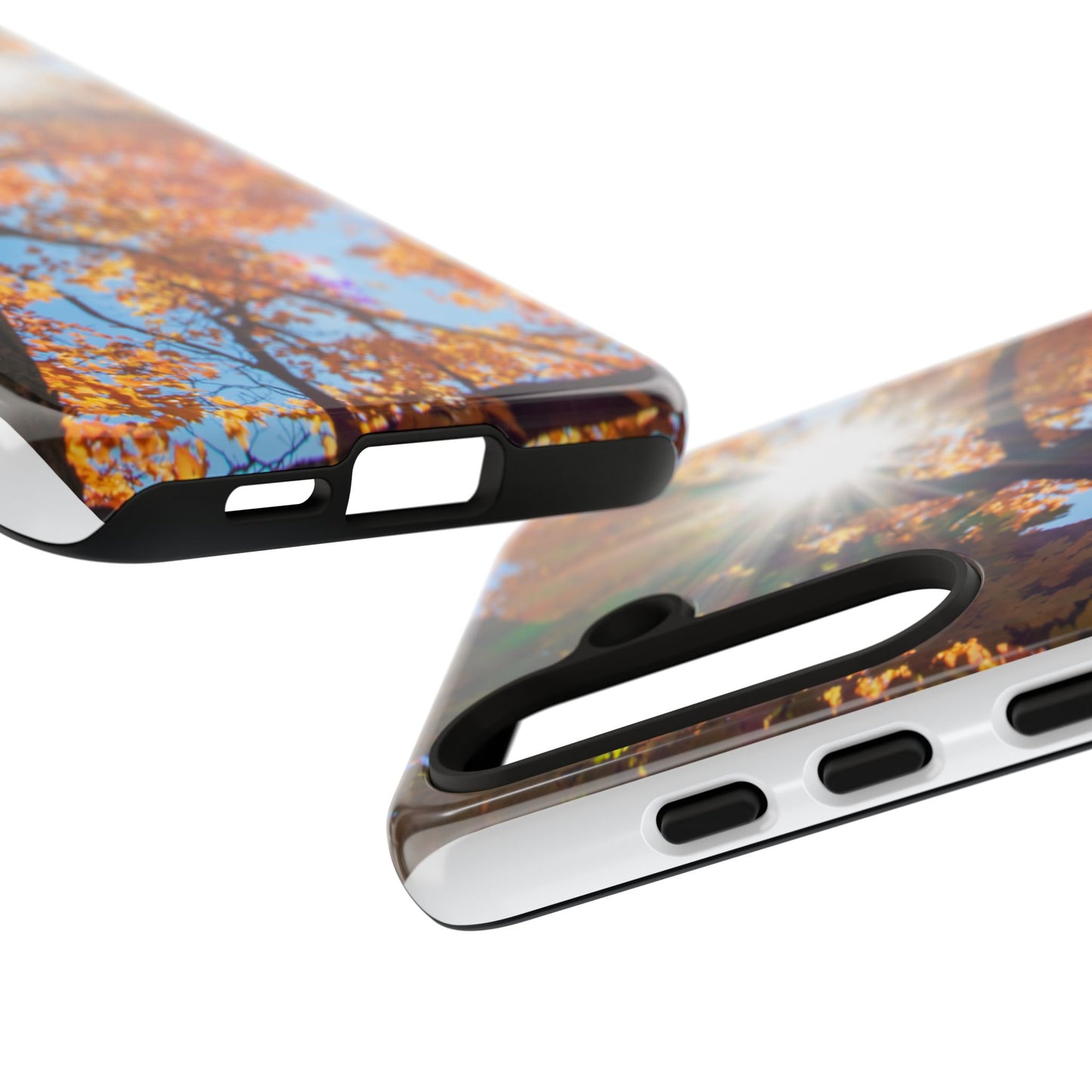Autumn Vibes Phone Case - Nature-Inspired Tough Cases with Fall Leaves Design