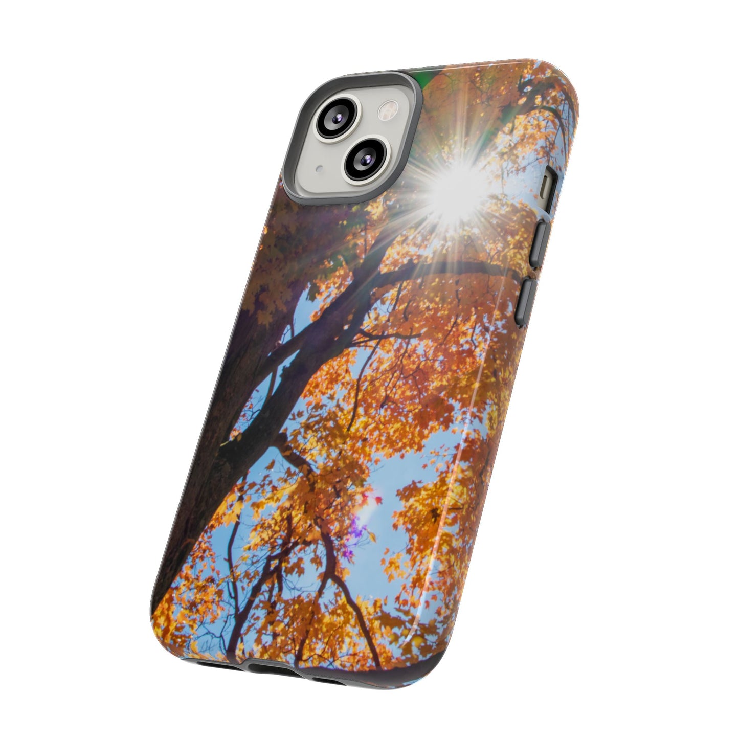 Autumn Vibes Phone Case - Nature-Inspired Tough Cases with Fall Leaves Design