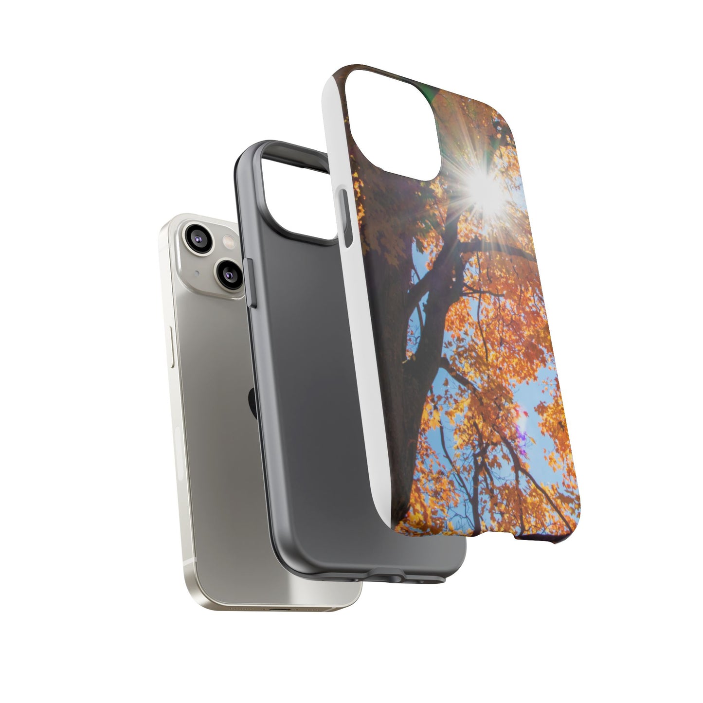 Autumn Vibes Phone Case - Nature-Inspired Tough Cases with Fall Leaves Design