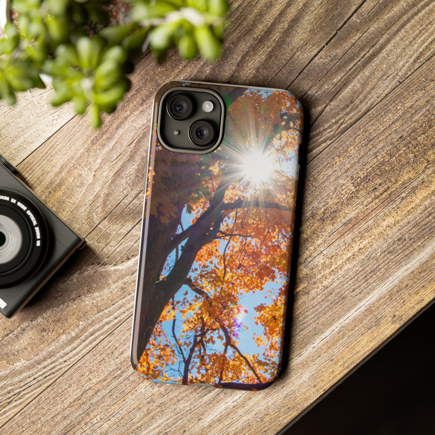 Autumn Vibes Phone Case - Nature-Inspired Tough Cases with Fall Leaves Design