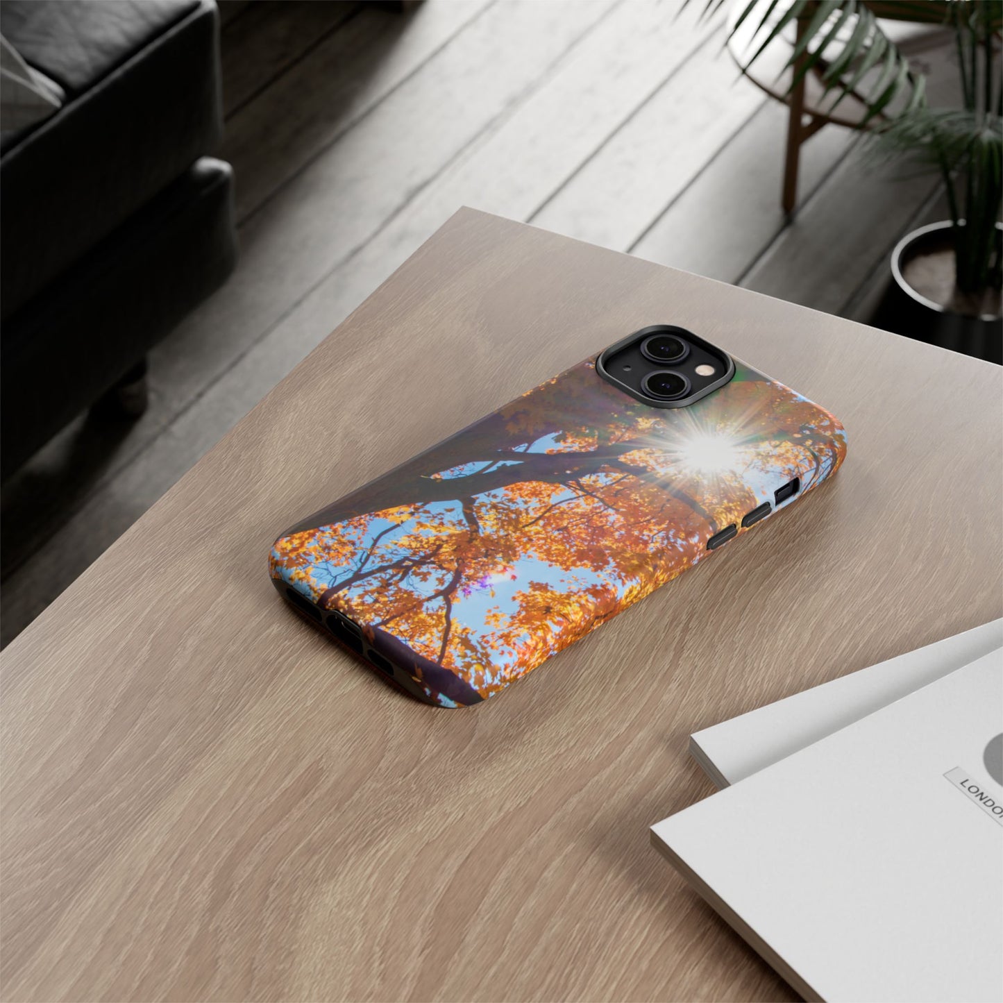 Autumn Vibes Phone Case - Nature-Inspired Tough Cases with Fall Leaves Design