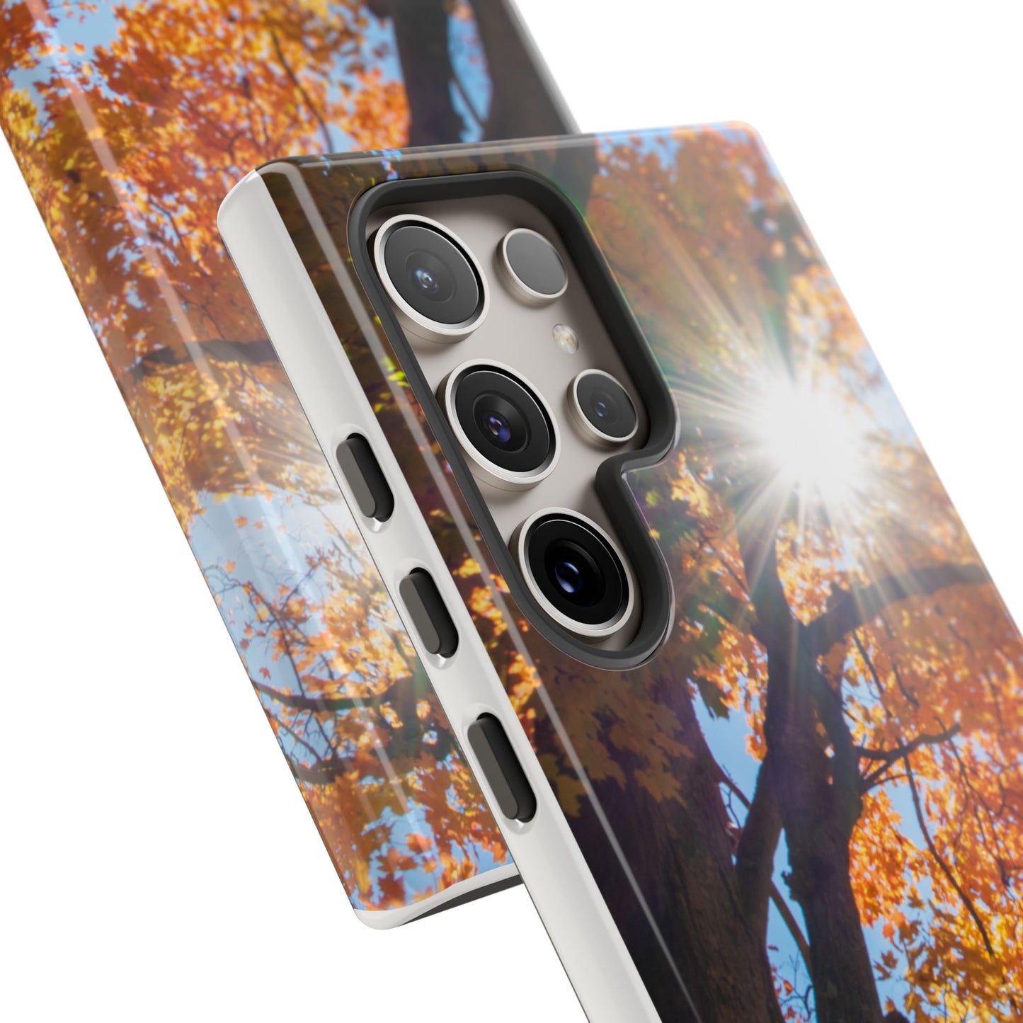 Autumn Vibes Phone Case - Nature-Inspired Tough Cases with Fall Leaves Design