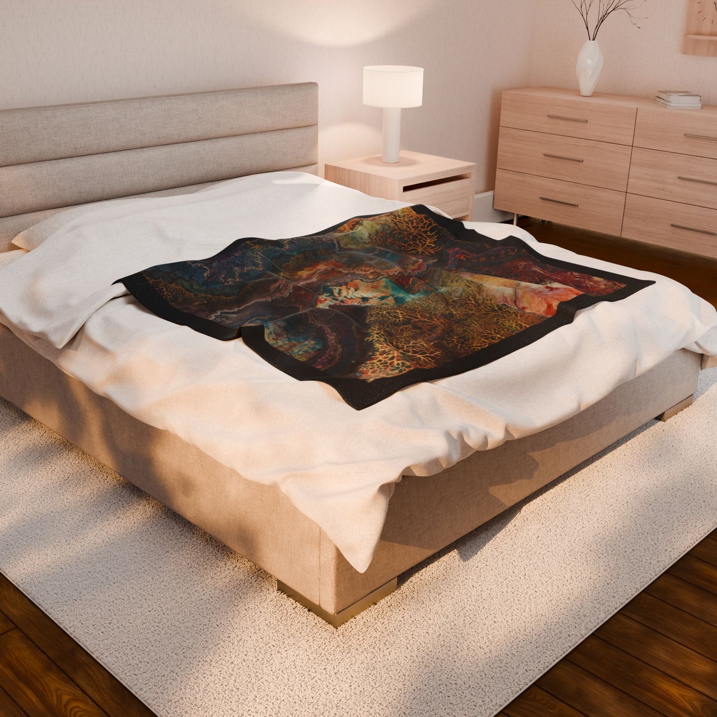 Veins of the Forest | Mycelium-Inspired Art Blanket Velveteen Plush Blanket