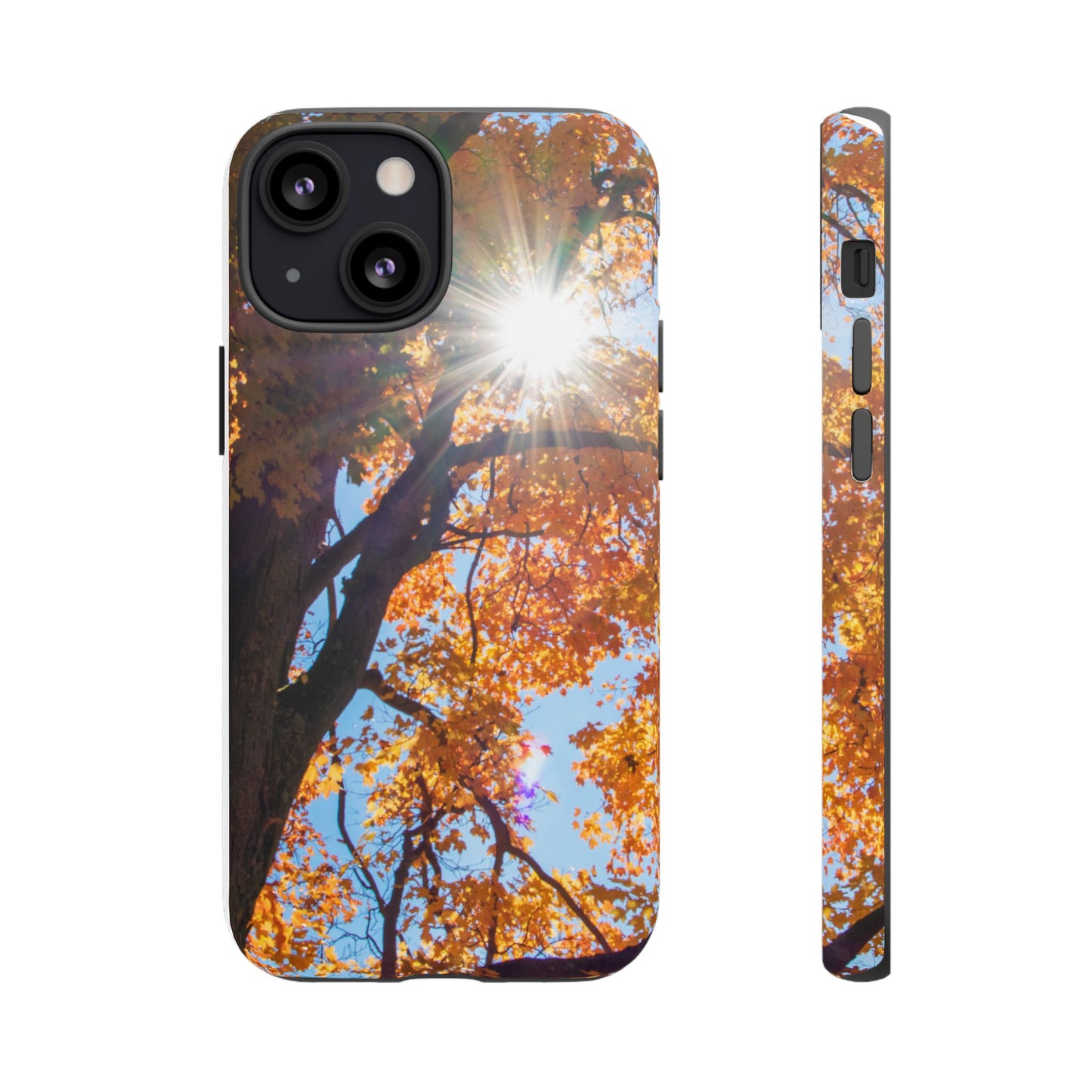 Autumn Vibes Phone Case - Nature-Inspired Tough Cases with Fall Leaves Design