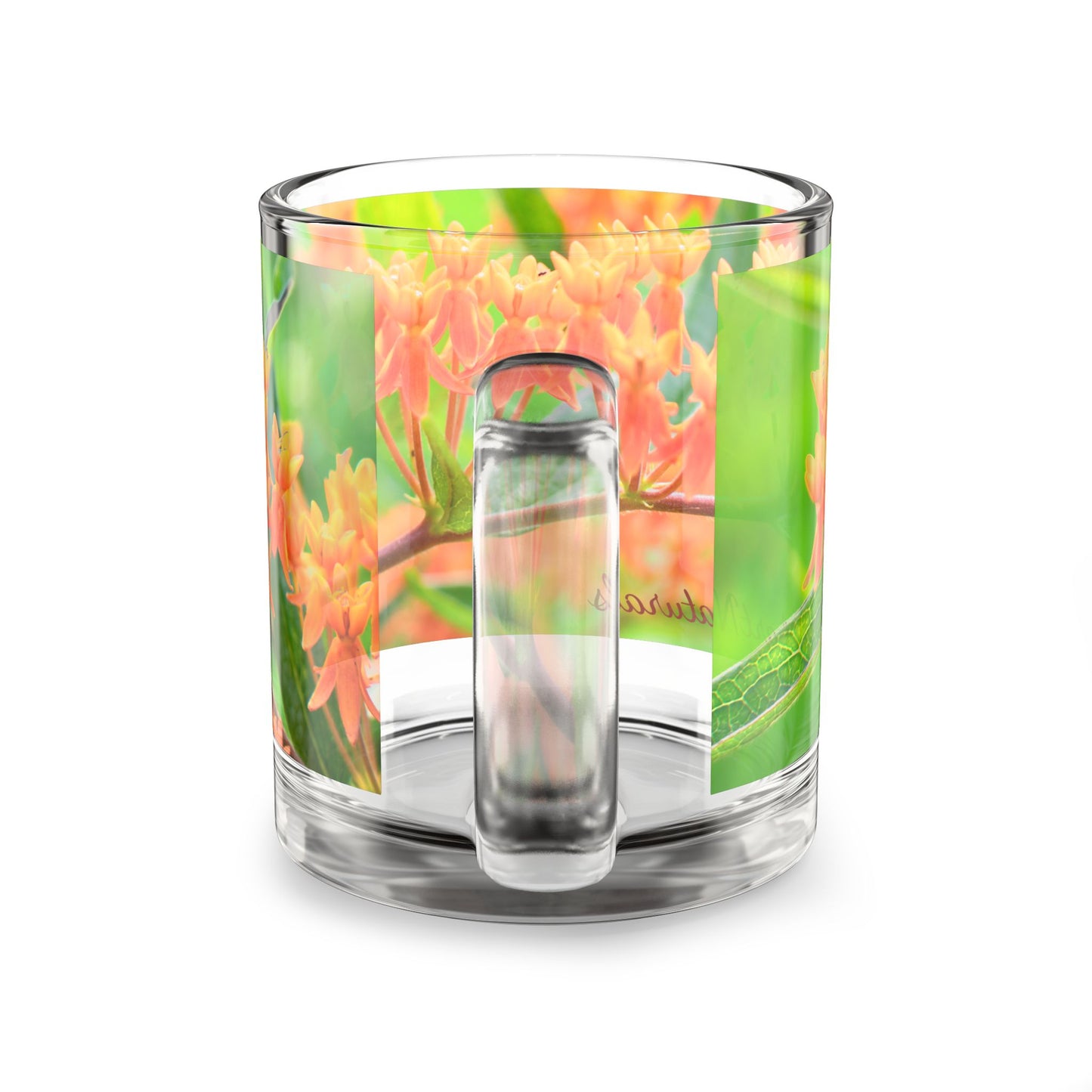 Butterfly Milkweed Glass Mug- In Bloom Collection - 10oz