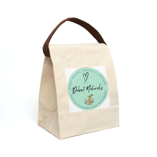Dehart Naturals Eco-Friendly Canvas Lunch Bag with Strap - Perfect for On-the-Go & Sustainable Lifestyle